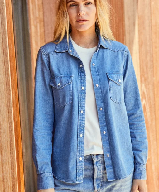 Women Outerknown Shirts<Wyatt Western Denim Shirt