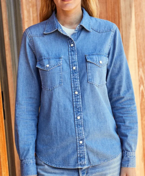Women Outerknown Shirts<Wyatt Western Denim Shirt