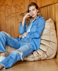 Women Outerknown Shirts<Wyatt Western Denim Shirt