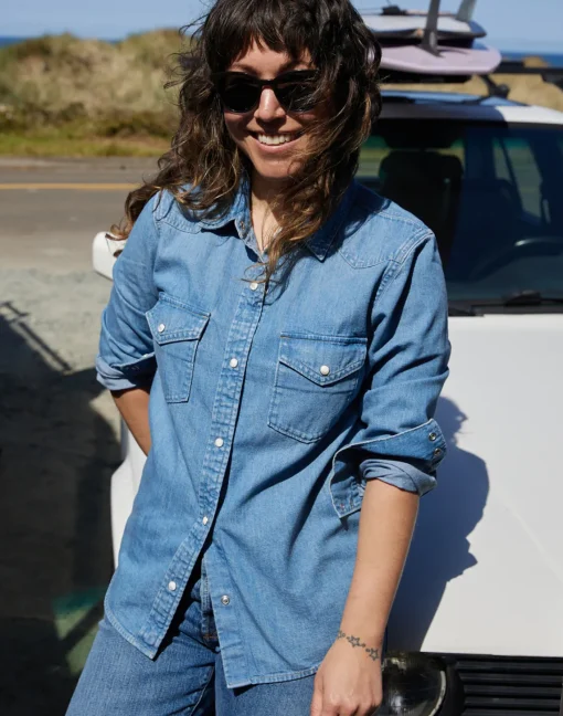Women Outerknown Shirts<Wyatt Western Denim Shirt