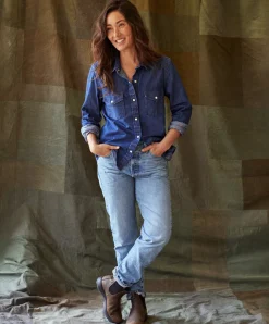 Women Outerknown Shirts<Wyatt Western Denim Shirt