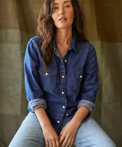 Women Outerknown Shirts<Wyatt Western Denim Shirt